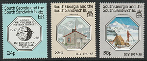 Южная Георгия, 1987, Год геофизики, 3 марки